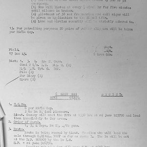 December War Diary, 6th Motor Battalion Grenadier Guards, 1943