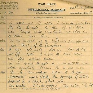 January War Diary, 6th Battalion, Grenadier Guards, Jan - Mar 1944