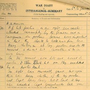 January War Diary, 6th Battalion, Grenadier Guards, Jan - Mar 1944