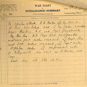 January War Diary, 6th Battalion, Grenadier Guards, Jan - Mar 1944