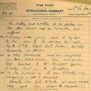 February War Diary, 6th Battalion, Grenadier Guards, Jan - Mar 1944