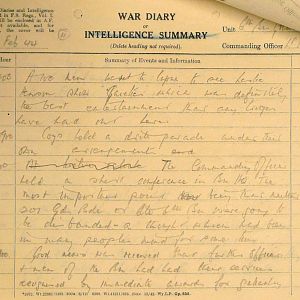 February War Diary, 6th Battalion, Grenadier Guards, Jan - Mar 1944