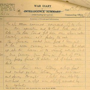 February War Diary, 6th Battalion, Grenadier Guards, Jan - Mar 1944