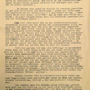 Detention of Feldwebel Ludwig Kiechle