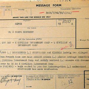 Detention of Feldwebel Ludwig Kiechle