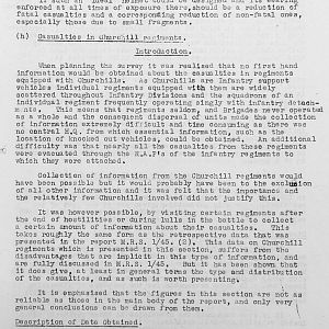Tank Casualties Survey, NWE 1945