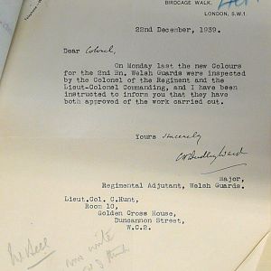 Colours for 2nd Battalions, Irish Guards & Welsh Guards