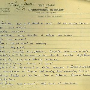 March War Diary, 7 Brigade Anti-Tank Company