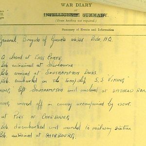 September 1939 War Diary, 7 Guards Brigade, Headquarters