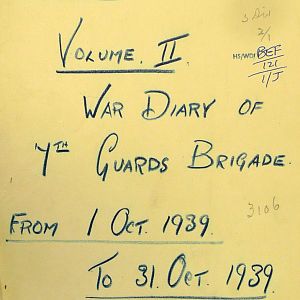 October 1939 War Diary, 7 Guards Brigade, Headquarters