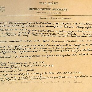 October 1939 War Diary, 7 Guards Brigade, Headquarters