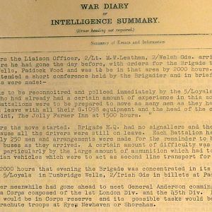 May 1940 War Diary, 20 Guards Brigade, Headquarters