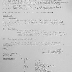 September & October 1940 War Diary, 20 Guards Brigade, Headquarters
