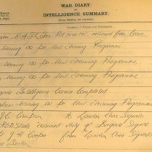 December 1940 War Diary, 20 Guards Brigade, Headquarters