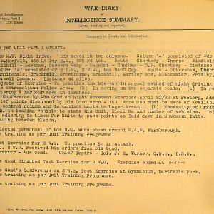 April 1941 War Diary, 20 Guards Brigade, Headquarters