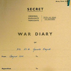 August 1941 War Diary, 20 Guards Brigade, Headquarters