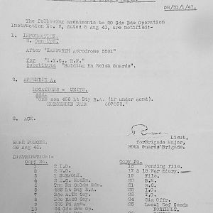 August 1941 War Diary, 20 Guards Brigade, Headquarters