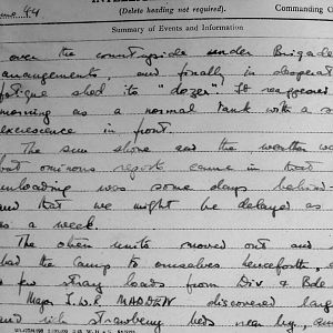 June War Diary, Irish Guards, 2nd Armoured Battalion, 1944