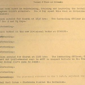 December 1939 War Diary, 3rd Battalion, Grenadier Guards