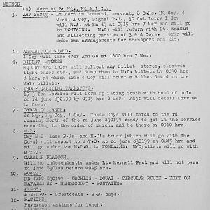 March 1940 War Diary, 3rd Battalion, Grenadier Guards