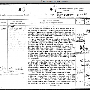 BECK, Roger, 113759, Major, 3 CG, MC