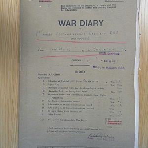 1 Recce War Diary January 1946