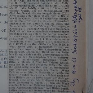 (T-Z) Who's Who of senior German Army officers (Birley's Bible)