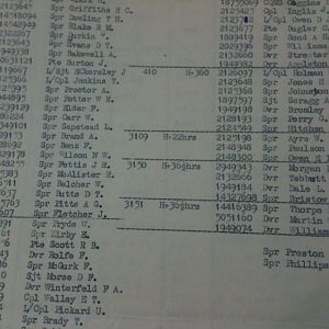 84 Fd Coy RE - Nominal Roll - May 1944