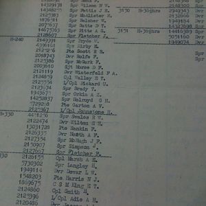 84 Fd Coy RE - Nominal Roll - May 1944