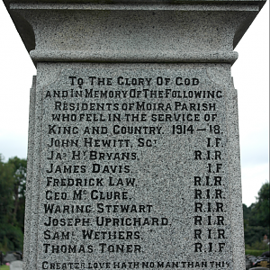 Moira, St John's, War Memorial