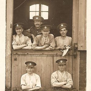 Sapper Edward Albert Dyos (standing, left) (1920s)
