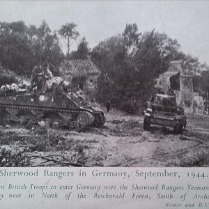 Sherwood Rangers in Germany - September 1944 - sent as an Xmas card in 1944