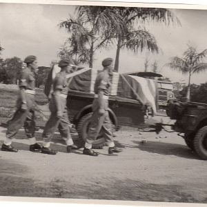 Coffin Of LAC Parker approaching The graves