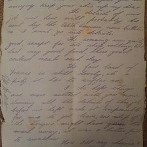 Ben's first letter from Normandy 10d6m1944