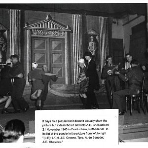 Pte.A.E. Cheslock playing In Holland