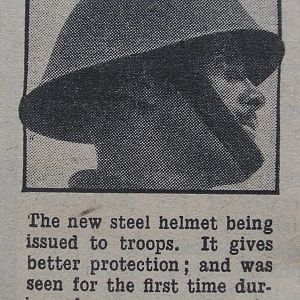 New pattern steel helmet newspaper cutting