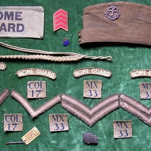 Thomas Vivian Spurgeon's Home Guard FSC and badges.