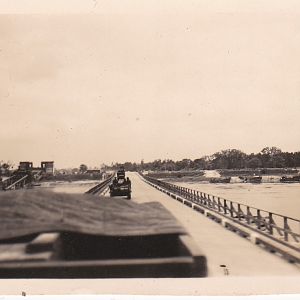 Crossing The Rhine Pontoon Bridge Wesel