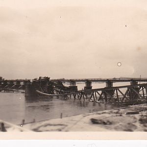 Rhine Bridge Wesel Blown