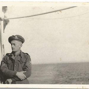 Grandad Wearing GS Cap With RA Cap Badge