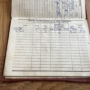Record of Employment as an Army Tradesman