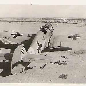 Abandoned  Bf ME-109 F-4 w.nr 8466. 5/27 JG  Aya al-Gazala (NORTH AFRICA )