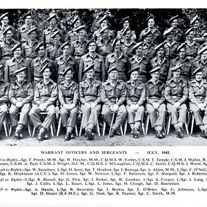 10th HLI   Warrant Officers & Sergeants   July 1945