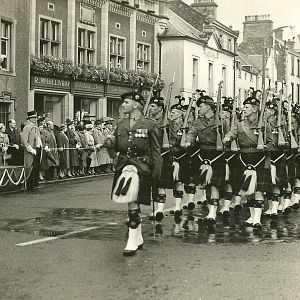 7th.9th Royal Scots On parade As A post War T.A. Battalion.