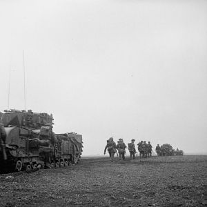 Churchill tanks of the 4th Coldstream Guards, 6th Guards Tank Brigade; IWM BU 1700