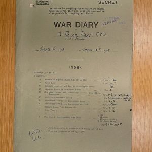 56th Recce War Diary January 1945