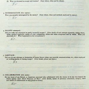 CLINTON, Hugh, 2718853, Lance Corporal, 1st Battalion IRISH GUARDS, Captured Italy, 5 February 1944 - WO 344-65-2