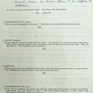 ABBOTT, Percival Robert, 2722386, Lance Corporal, 3rd Battalion IRISH GUARDS, Captured Germany, 2 April 1945 - WO 344-1-1