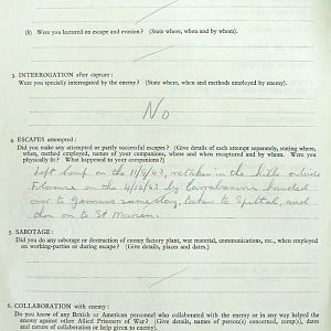 ANDREWS, George, 2719589, Guardsman, 1st Battalion IRISH GUARDS, Captured Tunisia, 15 Mar 1943 - WO 344-7-2