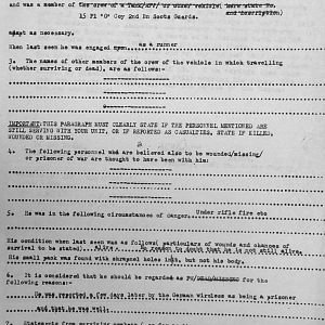 Scots Guards Missing Personnel, NWE